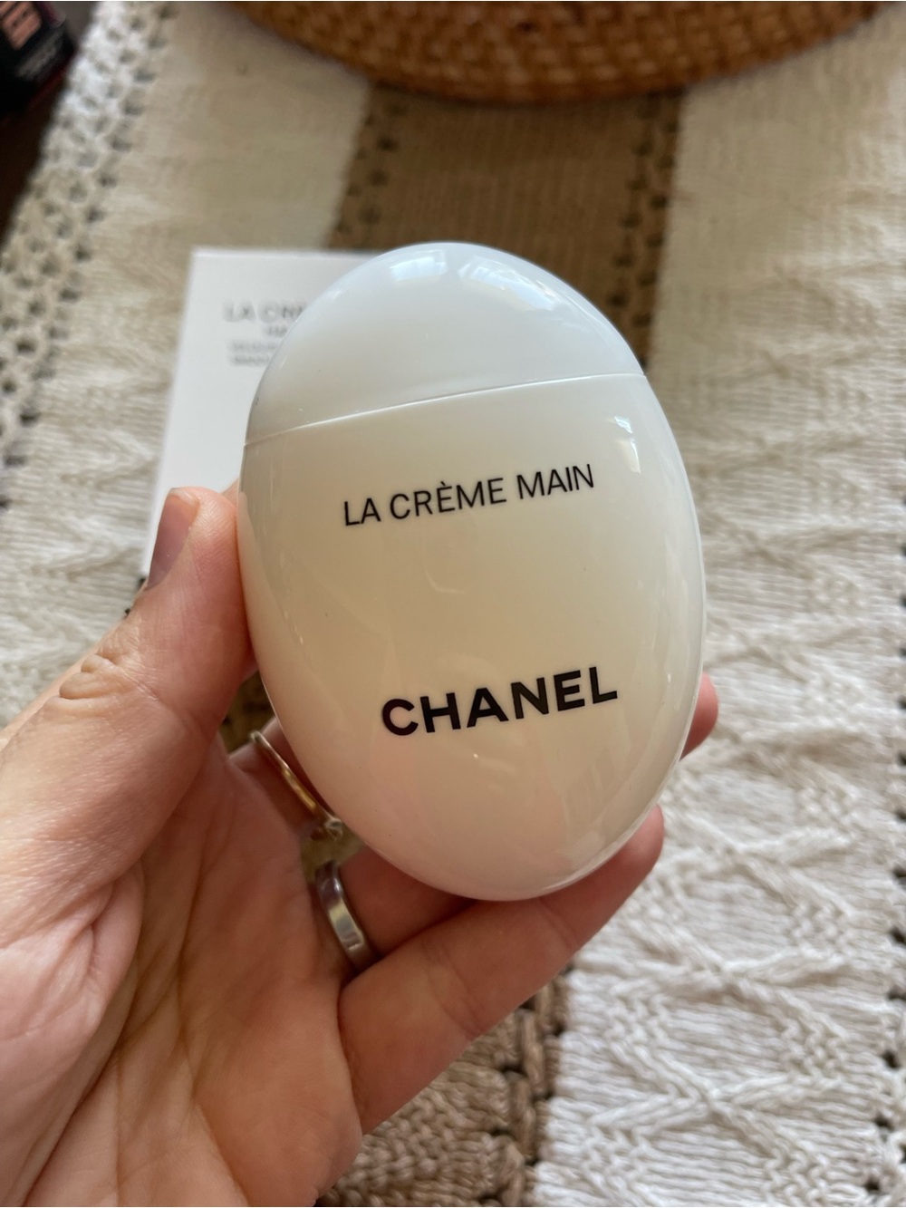 CHANEL La Crème Main Hand Cream - White and Black Compact